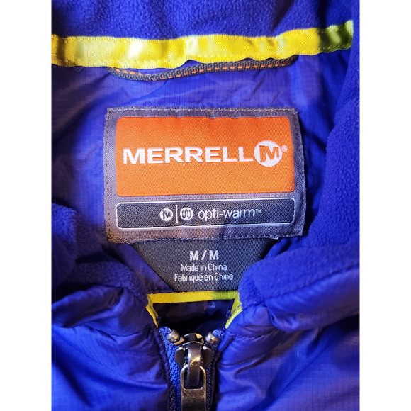 Merrell Opti-Warm Womens Puffer Vest Blue Quilted Sleeveless Jacket Medium - Picture 2 of 11